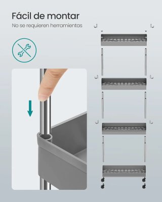 SONGMICS Carro de Almacenamiento  carrito