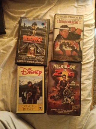 4 Películas VHS Acción/Crimen/Thriller Español