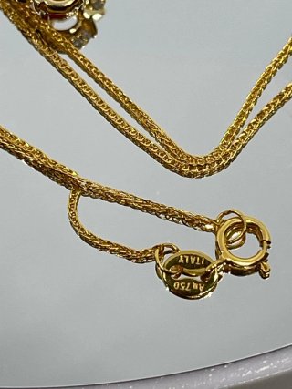 Colgante y Cadena Oro 18K con Rubí y Diamantes