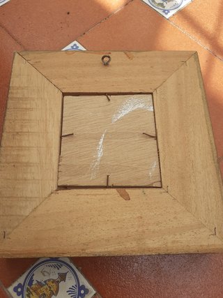 antiguo cuadro oleo sobre tabla Sagrado CORAZON