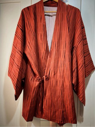 Kimono original color teja  y marrón