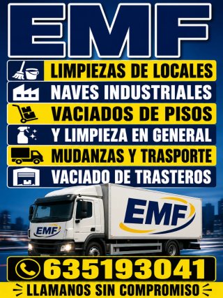 Hacemos mudanzas y limpieza de casas y naves.