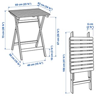 Mesa plegable de madera Ikea Askholmen