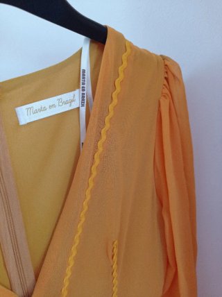 Vestido largo naranja Marta en Brazil