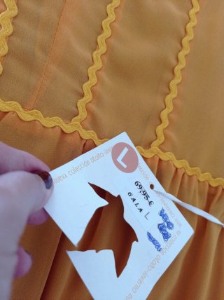 Vestido largo naranja Marta en Brazil