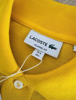 Polo Lacoste Amarillo Talla L 100% original