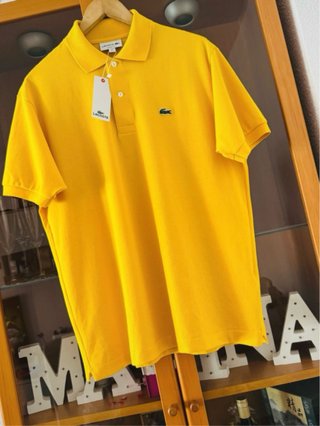 Polo Lacoste Amarillo Talla L 100% original