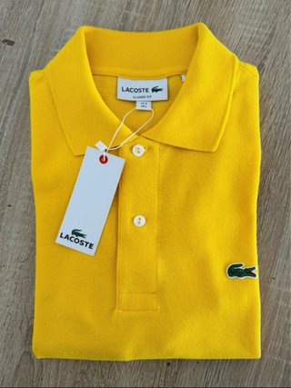 Polo Lacoste Amarillo Talla L 100% original