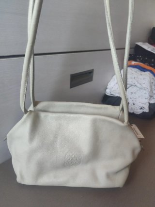 Bolso piel pequeño beige