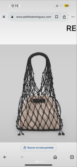 Bolso Adolfo Dominguez Red Negro Beige
