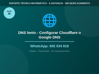 DNS lento - Configurar Cloudflare o Google DNS