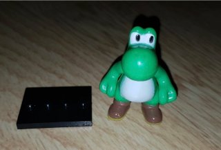 Minifigura Yoshi tipo lego Super Mario Bros
