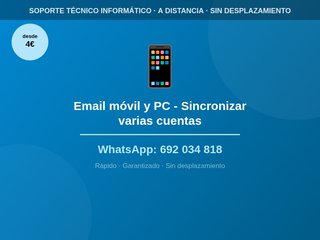 Email móvil y PC - Sincronizar varias cuentas