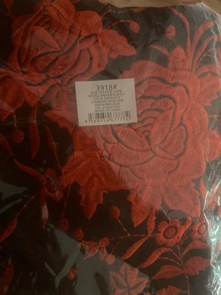 Manton Flamenco Negro Bordado Flores