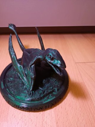 Dinosaurio.Estatua dimorphodon impresa en 3D