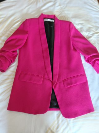 Blazer Zara Rosa Talla S