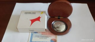 Moneda 10 Euros Plata Presidencia UE 2002