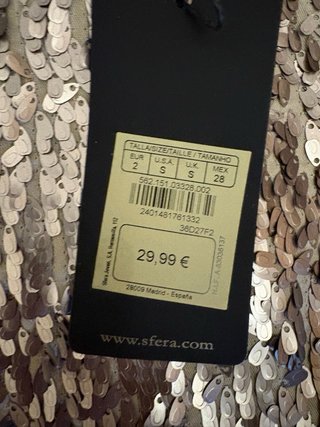 Falda corta lentejuelas de Zara