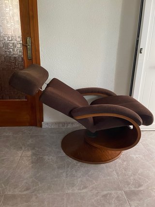 Sillón Reclinable Giratorio Marrón