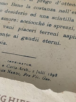 Santini religiosi fine '800 primi '900