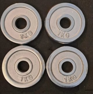 4 discos de 1kg de 30mm