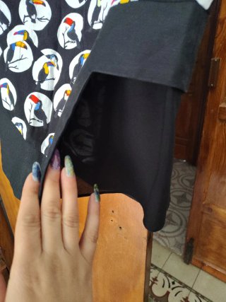 Falda mini estampada talle M