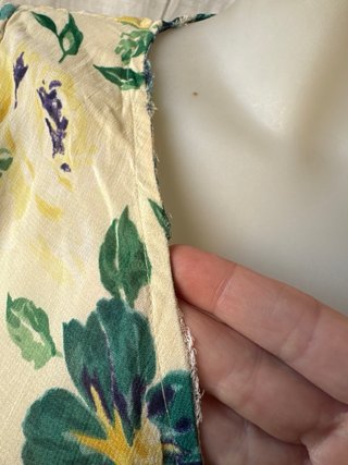 Top floreale incrociato chiffon vintage