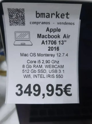 Apple MacBook Air A1706 13 2016