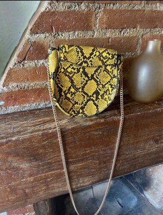 Bolso de hombro Mango piel serpiente