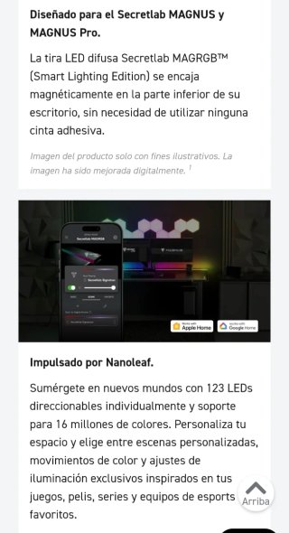Escritorio Secretlab Magnus XL Tira LED