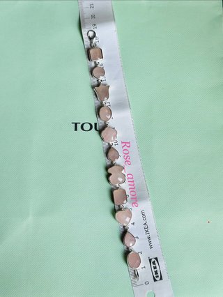 Pulsera Tous piedras rosas y plata