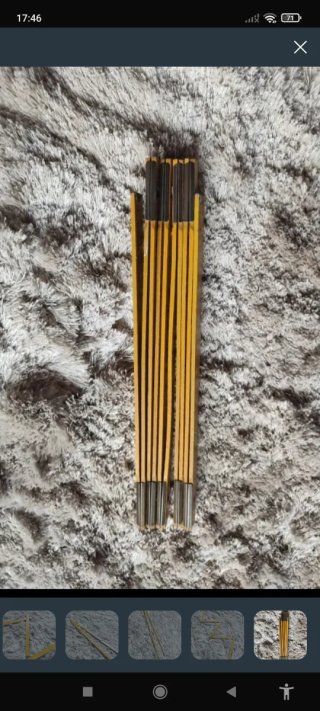 Metro carpintero antiguo plegable