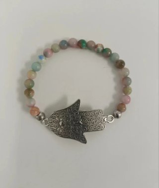 Lote 2 pulseras Mano de Fátima y piedras