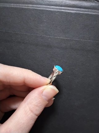 Anillo de aero y turquesa