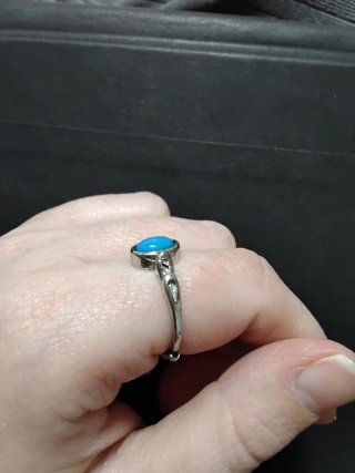 Anillo de aero y turquesa