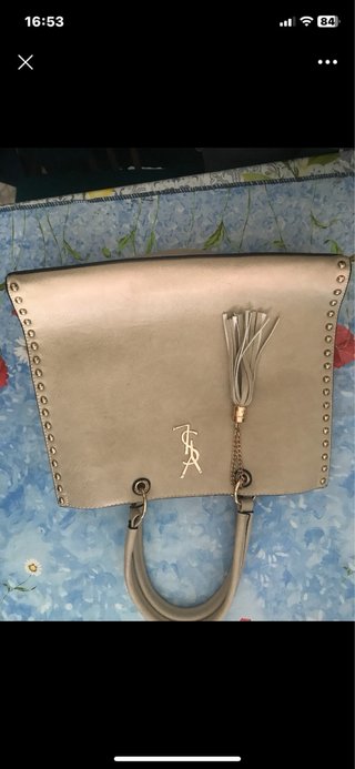 Bolso YSL Beige y Dorado