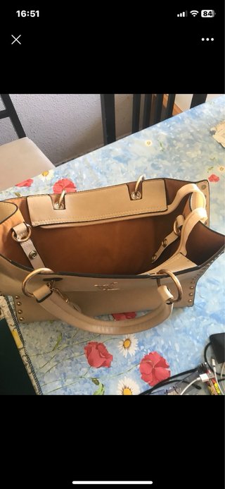 Bolso YSL Beige y Dorado