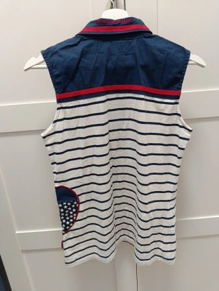 Polo sin mangas rayas estrellas Talla M