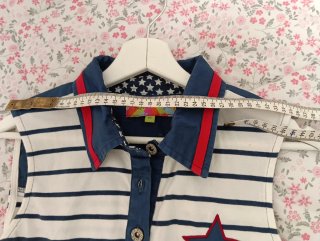 Polo sin mangas rayas estrellas Talla M