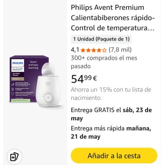 Calienta biberones Philips Avent Premium NUEVO