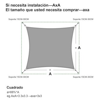 Toldo Vela Impermeable SUNNY GUARD 2x2m ¡NUEVO!