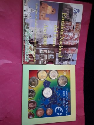 CARTERA SET EUROS 2008 ANDALUCIA+ MEDALLA DE PLATA