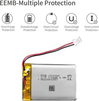 EEMB batería lipo recargable protección