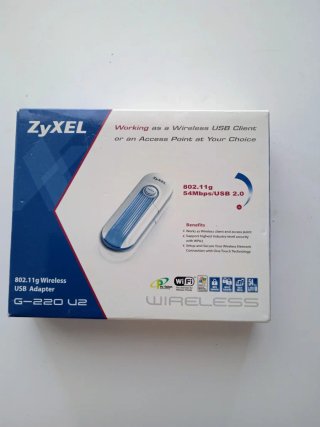 Adaptador WiFi USB G220 Zyxel Completo Caja