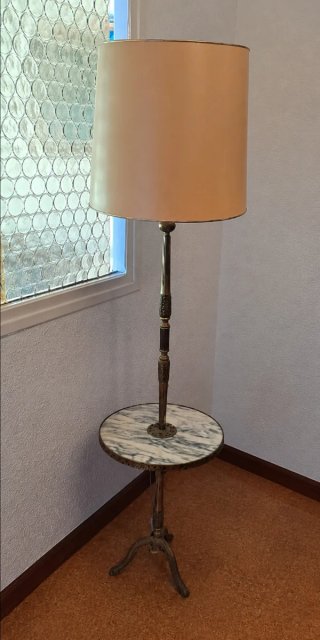Lámpara de pie vintage mármol y bronce