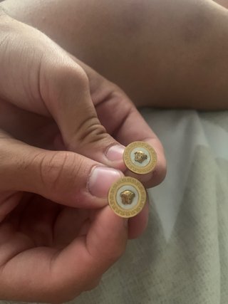 Pendientes Versace Medusa Oro Blanco