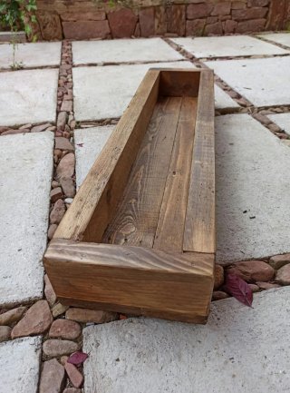 Jardinera / Centro de Mesa de Madera. Artesanal.