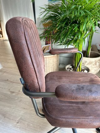 Silla Oficina Giratoria Cuero Marrón