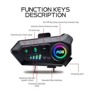 Intercomunicador Bluetooth para Casco Moto.