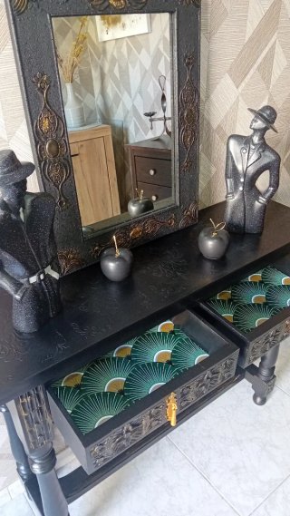 Mobile ingresso nero stile Art Deco
